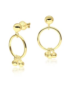 Gold Plated Silver Stud Earrings STS-3376-GP